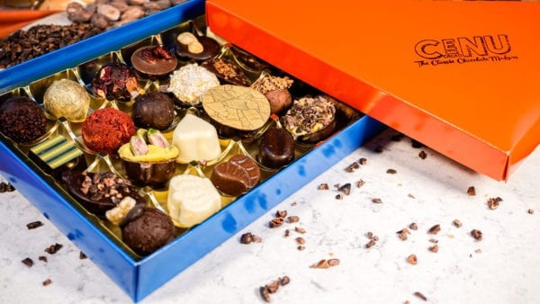 Glamour Selection Box (Standard), Cenu Cacao, Nibs, Crystallised Ginger